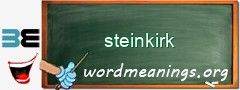 WordMeaning blackboard for steinkirk